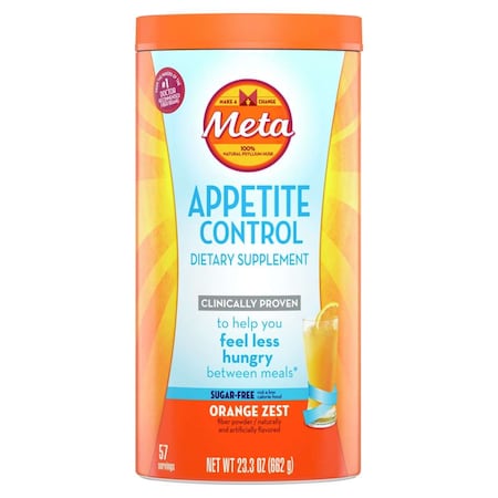 Metamucil Appetite Control Orange Zest Sugar Free 23.3 oz., PK4 96913